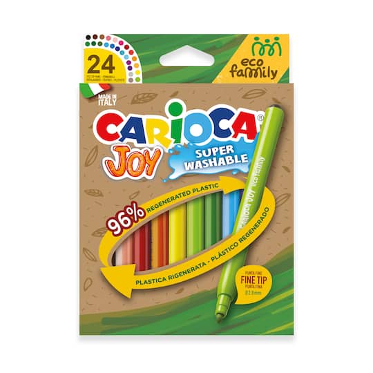 CARIOCA® Joy 2.8mm Eco Family Fine Tip Washable Felt Tip Pen Set